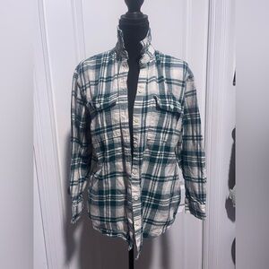 Plaid Women's Jacket in Teal and White